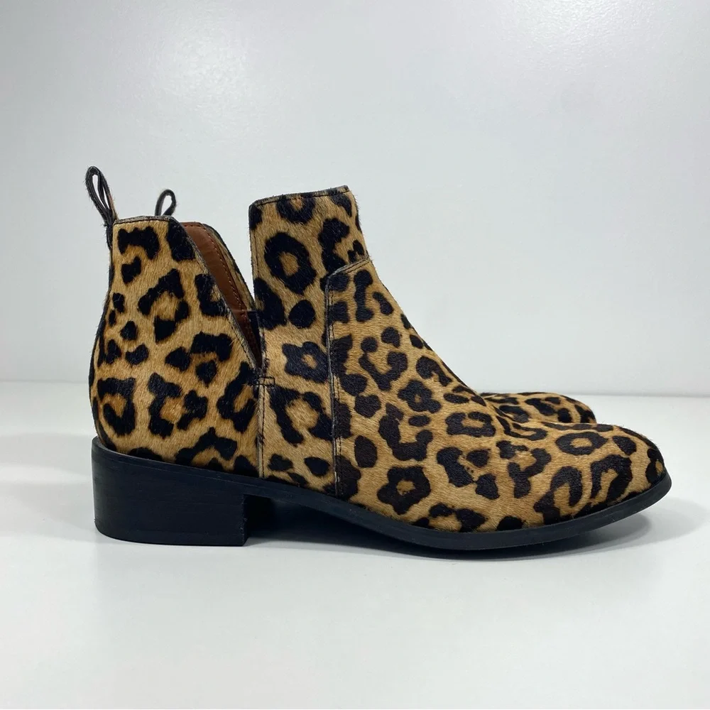 Franco Sarto Bernie 2 Leopard Animal Print Calf
Hair Leather Ankle Boots 9 - Picture 3 of 11